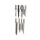 Mixed lot of eight international bayonets