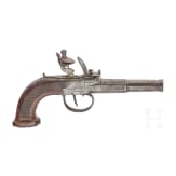 A Belgian flintlock pocket pistol, circa 1800