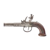 A Belgian flintlock pocket pistol, circa 1800