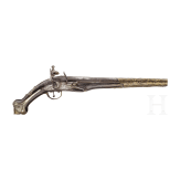 A silver mounted flintlock pistol from the Balkans, 19th century