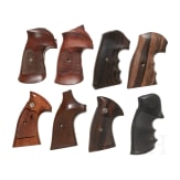 Eight pairs of grip panels for S&W revolvers