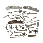 Mixed lot of spare parts for an Austrian W&auml;nzel rifle
