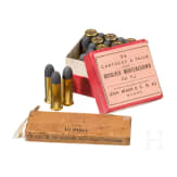 Zwei Schachtel Patronen zum Gasser Revolver M1870