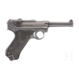 A Luger pistol by Mauser, coded "42 - byf", M/942, with holster
