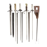 Five French bayonets, 1875 - 1918