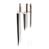 Three bayonets of Austrian production, circa 1900