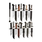 Nine Kalashnikov bayonets and a training device, GDR/Soviet Union, 2nd half 20th century