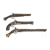 Three oriental pistols, 19th/20th century