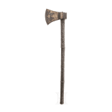 A Persian gold-inlaid tabar (battle axe), 18th century