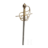 A German deluxe rapier with gold-plated hilt, circa 1600