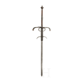 A two-hand flamberge with a partially gilt guard, Passau, circa 1580