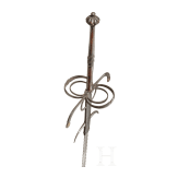 A two-hand flamberge with a partially gilt guard, Passau, circa 1580