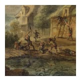 "Nächtlicher Überfall", Gemälde in der Art des Aert van der Neer (1603 - 1677)
