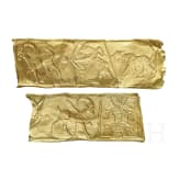 An Iranian gold mount with hunting scene, 2nd millennium B.C.