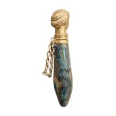 Goldbandglas mit figürlichem Golddeckel, römisch, 1. Jhdt.