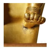 Großes vergoldetes anthropomorphes Gefäß nach einem Vorbild im Museo del Oro