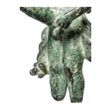 Bronzestatuette des Priapos, römisch, 2. - 3. Jhdt.