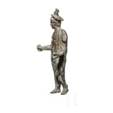 Feine Bronzestatuette des Merkur, römisch, 2. Jhdt.