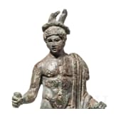 Feine Bronzestatuette des Merkur, römisch, 2. Jhdt.