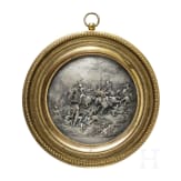 A silver miniature depicting a scene from the Battle of Austerlitz by Kirstein in Strasbourg, dated 1809