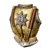 An extremely rare helmet appliqué in cuirass shape for generals and officers of the Russian 2nd Pskovsky Life Dragoons Regiment of Her Imperial Majesty Maria Feodorovna, circa 1910/1913