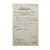 King Ludwig II of Bavaria - an autograph, dated 2.2.1874