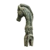A Roman end piece of a tool handle, bronze, 2nd - 3rd century
