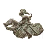 A French livery badge in the shape of knight on horseback, 2nd half of the 15th century