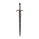 A French medieval sword with brass pommel, circa 1350