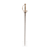 A French small-sword with chiseled and gilded decor, circa 1740
