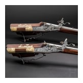 A pair of southern German wheellock rifles with bone veneer, circa 1680
