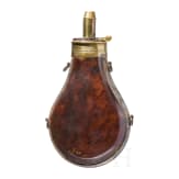 A French tortoise shell powder flask, late 18th century