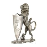 A silver lion with a royal cipher "L", 2nd half of the 19th century