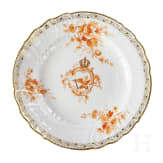 Emperor Wilhelm II - a KPM Neuosier plate from the royal dinner service, dated 1895