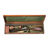Perkussions-Doppelflinte im Kasten, Dumari Mourguet, St. Etienne, um 1840