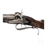 Spanische Miquelet Perkussionsdoppelflinte, Barrenechea, Eibar, datiert 1861