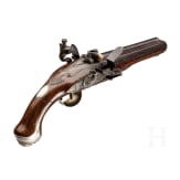 Doppell&auml;ufige Steinschlosspistole, W. Paris, Derby, um 1795