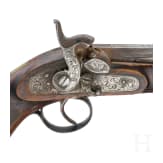Perkussionspistole, A. Kraft, deutsch, um 1840