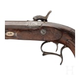 Perkussionspistole, Chemin &agrave; St. Quentin, Belgien, um 1840