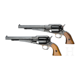 Ein paar Perkussionsrevolver im Kasten, Mod. Remington New Model Army, St. Barbara, Spanien, um 1975