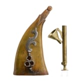 Pulverflasche und Pulverma&szlig;, deutsch, 18./19. Jhdt.
