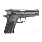 Smith & Wesson Mod. 59, "9 mm 14-shot Autoloading Pistol", mit Holster