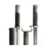 Zwei deutsche Bajonette M 84/98 der Firma Mundlos, Magdeburg, 1930er Jahre