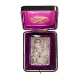 Erinnerungsplakette zum Tod Bartolome Mitres 1906 in Etui, Argentinien