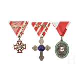 Drei Auszeichnungen, 1900 - 1918