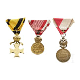 Drei Militärmedaillen, Österreich
