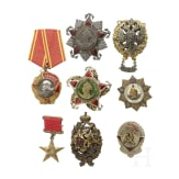 Sammlung von etwa 280 Auszeichnungen, Kleinabzeichen und Kokarden, Sowjetunion/Russland, 1940 - 1995