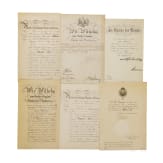 A group of documents for officer and diplomat Schliack, 19th/20th century