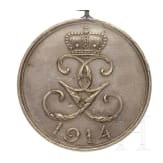 A silver medal for service in war 1914