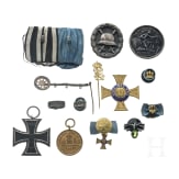 Zweiteilige Ordensspange und Miniaturen eines preu&szlig;ischen Offiziers